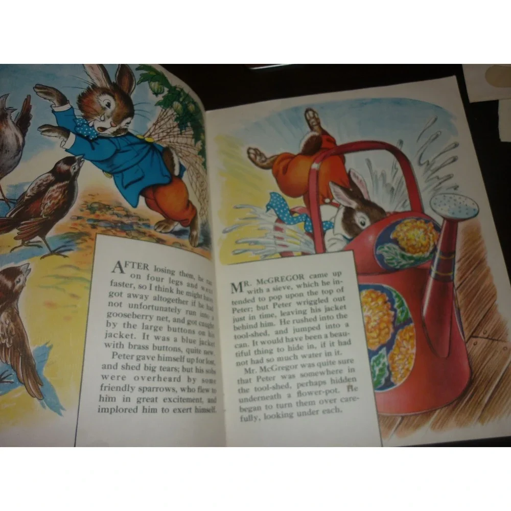 Vintage 1937 The Tale of Peter Rabbit Book Milo Winter Merrill Linenette 3419